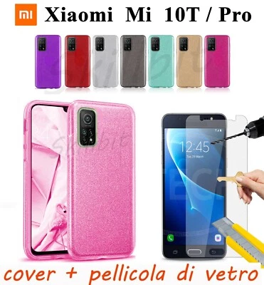 COVER CUSTODIA LUXURY GLITTER BRILLANTINI STRASS PER XIAOMI Mi 10T / Mi 10T PRO - Immagine 1 di 4