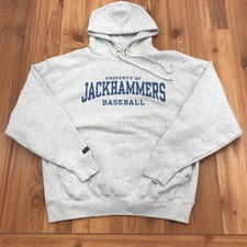 Jansport Joliet JackHammers Baseball Gray Hooded Sweatshirt Adult Size L