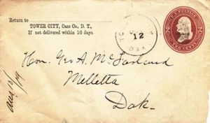 1887, Tower City to Mellette, Territorio de Dakota, Ver Observación (10989) - Imagen 1 de 1