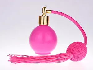 78ml Runde Rosa Glanz Parfüm Flasche Zerstäuber Quaste, Trichter & Geschenkbox (GF) - Bild 1 von 4