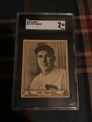 1940 Play Ball Pie Traynor #224 SGC 2 Pirates - Image 1 of 2