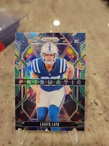 2024 Panini Prizm Laiatu Latu RC Prizmatic Silver Rookie #5 COLTS - Picture 1 of 2