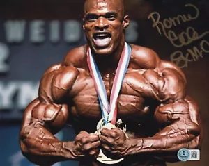 Foto de culturismo firmada autografiada por Ronnie Coleman MR OLYMPIA 8x10 Beckett BAS - Imagen 1 de 1