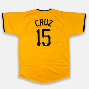 Oneil Cruz Pittsburgh Pirates Signed Autographed Pro Style Yellow Jersey JSA - Picture 1 of 2