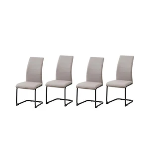 Schwingstuhl 4er Set PU cappuccino SallyP Freischwinger Esszimmerstuhl - Bild 1 von 3