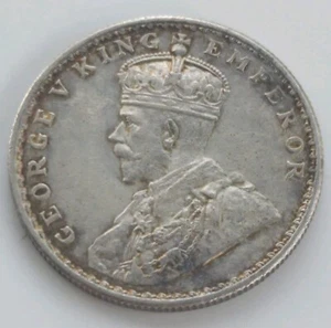 Georges V 1 Rupee 1917 Calcutta Inde - Foto 1 di 2