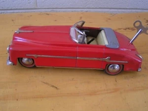 !950's Distler Wind up Red Mercedes Roadster Made in US Zone Germany - Picture 1 of 10