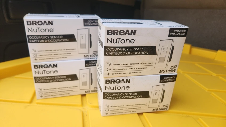 Broan NuTone Sensor de Movimiento Interruptores de Luz Nuevo en Caja Juego de 4 Foto 1 de 1