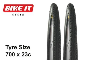 x2 ROAD RACING CYCLE TYRES 700 x 23C - ROAD TOURING FIXIE BIKE TYRE (23-622) - Picture 1 of 2