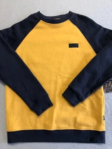 Vans Sweatshirt Boy's Medium 10-12 New Core Raglan Crew Parisian Night-Gold - Picture 1 of 5
