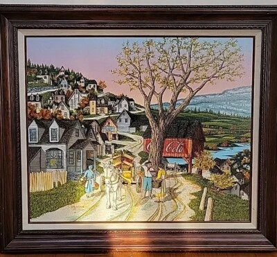 Serigrafía vintage H. Hargrove Country Peddler 69/1000.  Foto 1 de 4