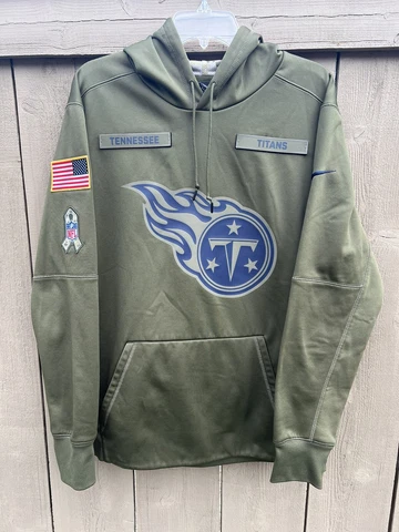 Tennessee Titans Nike Dri Fit Salute to Service NFL Pullover Hoodie Sweatshirt L Cover