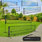 Portable Badminton Net Post Set With Carry Bag for Pickleball Tennis Volleyball