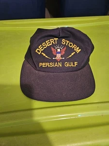 Rare Vintage Embroidered Desert Storm Persian Gulf War Military Snapback Hat  - Bild 1 von 3