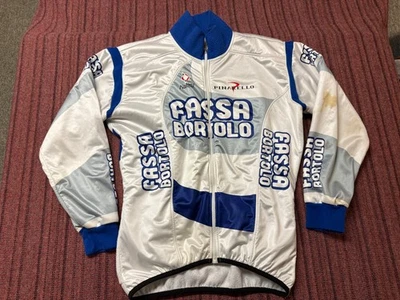 MENS USED VINTAGE FASSA BORTOLO FILL ZIP ITALY CYCLING JACKET SIZE 6 - Image 1 of 4