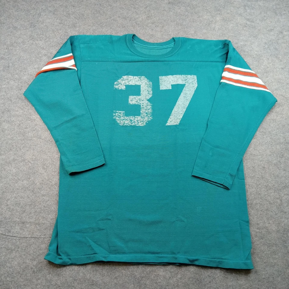 Camiseta de fútbol vintage para hombre grande Miami fútbol verde azulado hecha en EE. UU. AÑOS 80 90 Foto 1 de 4