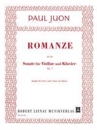 Romanze Paul Juon Book [Softcover] Violin [Viola] and Piano Musikverlag Robert L - Image 1 of 3