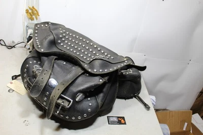 Juego de alforjas Harley Softail 93-99 OEM Heritage par de cuero con tachuelas con soportes Foto 1 de 4