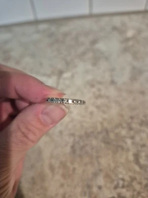 Alianza de boda o aniversario de 15 diamantes para mujer Foto 1 de 4