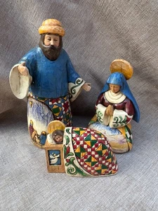 Jim Shore 2003 Joy To The World! 3 Pc Nativity Holy Family, baby Jesus Estate - Picture 1 of 8