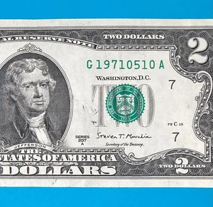 1971 May 10 (G 19710510 A) Birthday $2 Two Dollar Bill - Picture 1 of 4