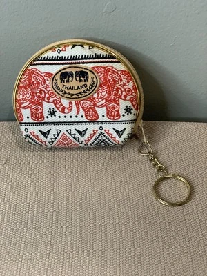 Thailand Change Purse Key Chain Elephants - Image 1 of 4