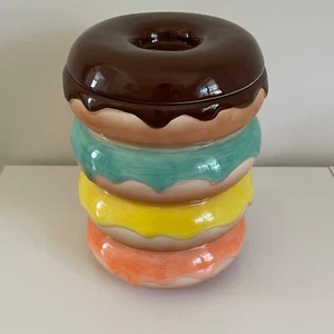 Donuts Stack Ceramic Cookie Candy Jar Biscuit Barrel The Limited Collection 26cm - Bild 1 von 15