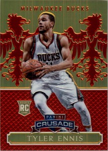 2014-15 Panini Excalibur Crusade Red Bucks Basketball Card #183 Tyler Ennis /99