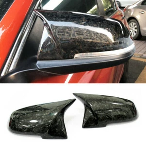 Real Forged Carbon Fiber Side Mirror Cover Replacement Fit for BMW F20 F30 F32 - Picture 1 of 7