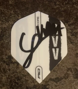 DARTS: GIAN VAN VEEN 'GVV' SIGNED RED DRAGON DART FLIGHT+COA **PROOF* - Picture 1 of 2