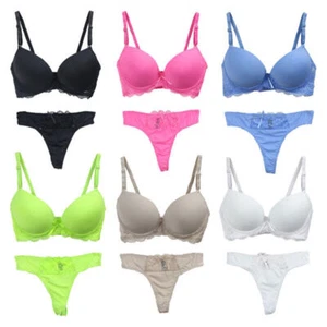 Bra sets Ladies Underwear Ladies Push Up Lace Balcony Lingerie Briefs 34-40 BCDE - Picture 1 of 44