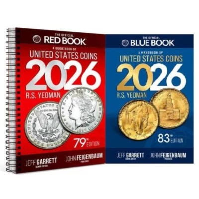 Guía de precios de libro rojo 2026, espiral y libro azul 2026, manual de EE. UU. Monedas Foto 1 de 4