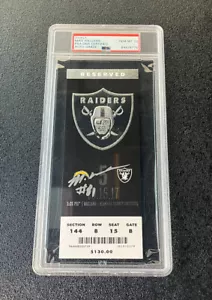 Mike Williams Signed Auto NFL DEBUT Full Ticket Stub Psa/Dna Slab GEM MT 10 AUTO - Picture 1 of 2