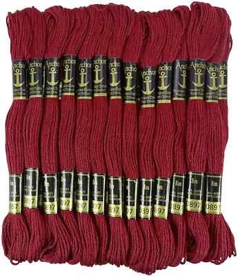 Anchor Embroidery Thread Stranded Cotton Threads Hand Cross Stitch Sewing Maroon - Image 1 of 4