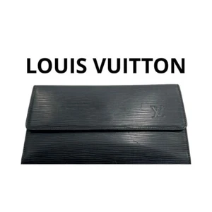 Louis Vuitton Epi Long Wallet Porto Tresor International Tri-fold Vintage Used - Picture 1 of 7