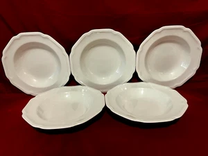 Mikasa Antique White Ultima + Set Of 6 Rimmed Pasta/Soup Bowls 9 1/2" - Picture 1 of 2
