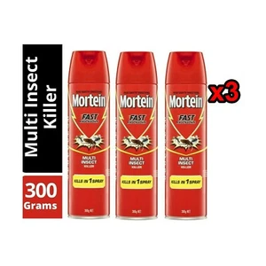 3x Mor tein Fast Knockdown Multi Insect Fly Mosquito Bugs Killer Pest Spray 300g - Picture 1 of 7