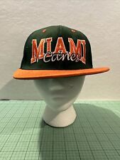 Miami Hurricanes Canes Snapback Hat Top of the World Cap Vintage Orange & Green