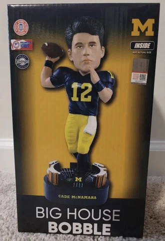 Cade McNamara Michigan Wolverines Big House Bobblehead. NIB Cover