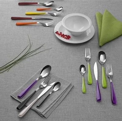BUGATTI SET 24 POSATE  INOX 18/10 MANICO  SAN MOD ESSENZA    VARIANTI  COLORE - Immagine 1 di 4