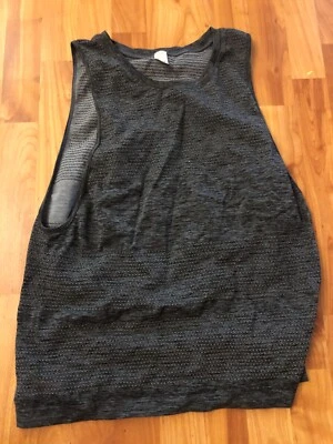 Camiseta sin mangas Saucony grande para mujer ropa deportiva camisa brazo caído cuello redondo elástico gris Foto 1 de 3