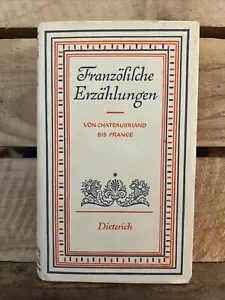 Französische Erzählungen. Von Chateaubriand bis France (1951 Hardcover DJ) - Picture 1 of 9