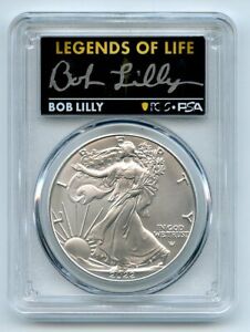 2022 $1 American Silver Eagle 1oz PCGS MS70 FS Legends of Life Bob Lilly