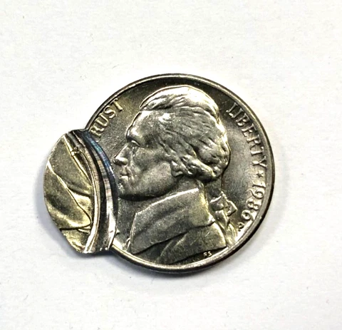 MINT ERROR 1986 P Double Struck 2nd Strike 85% Off Center Jefferson Nickel Cover