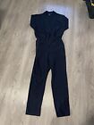 Asos Jumpsuit In Crepe Navy Blue Size US 6
