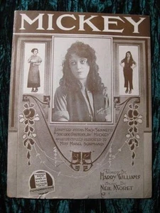 1918 Mickey Sheet Music Words by Harry Williams Music by Neil Moret Vintage  - Picture 1 of 3