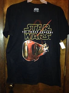 Mens Star Wars The Force Awakens XL Black T- Shirt New - Picture 1 of 4