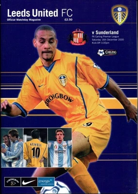 Leeds United v Sunderland 16/12/00 Premier League - Image 1 of 2