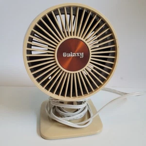 Super Galaxy Vintage Mini Desk Fan 7" Portable 2 Speed Adjustable Works Descript - Picture 1 of 12