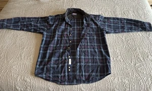 Mens Large 100% Wool Pendleton Button Down Flannel *Red*And Blue(RB) - Picture 1 of 4